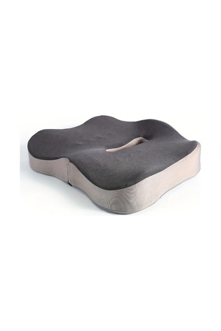 Xuweiwei 1 Adet Koltuk Minderi Hafıza Köpük Oturma Minderi Ergonomik Merkez Oluklu Ofis Ev Araç Koltuğu Uzun Süreli Kullanım Kaymaz Tabanlı Altın