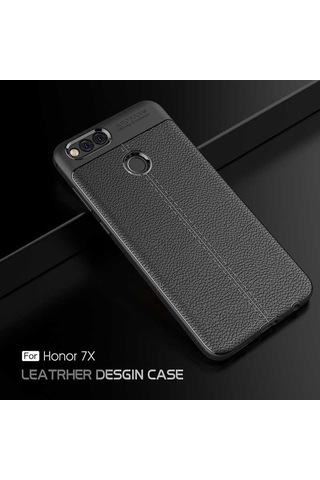 Huawei Honor 7x Kılıf Zore Niss Silikon Kapak Siyah
