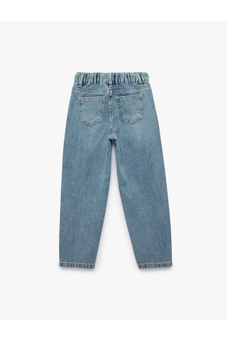 Koton Pamuklu Cep Detaylı Rahat Kesim Denim Pantolon Lıght Indıgo 7wkb40017td Açık Mavi