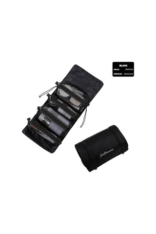 4'lü Kadın Kozmetik Çantası, Fermuarlı, Ayrılabilir, Katlanabilir, Makyaj Fırça Çantası 2