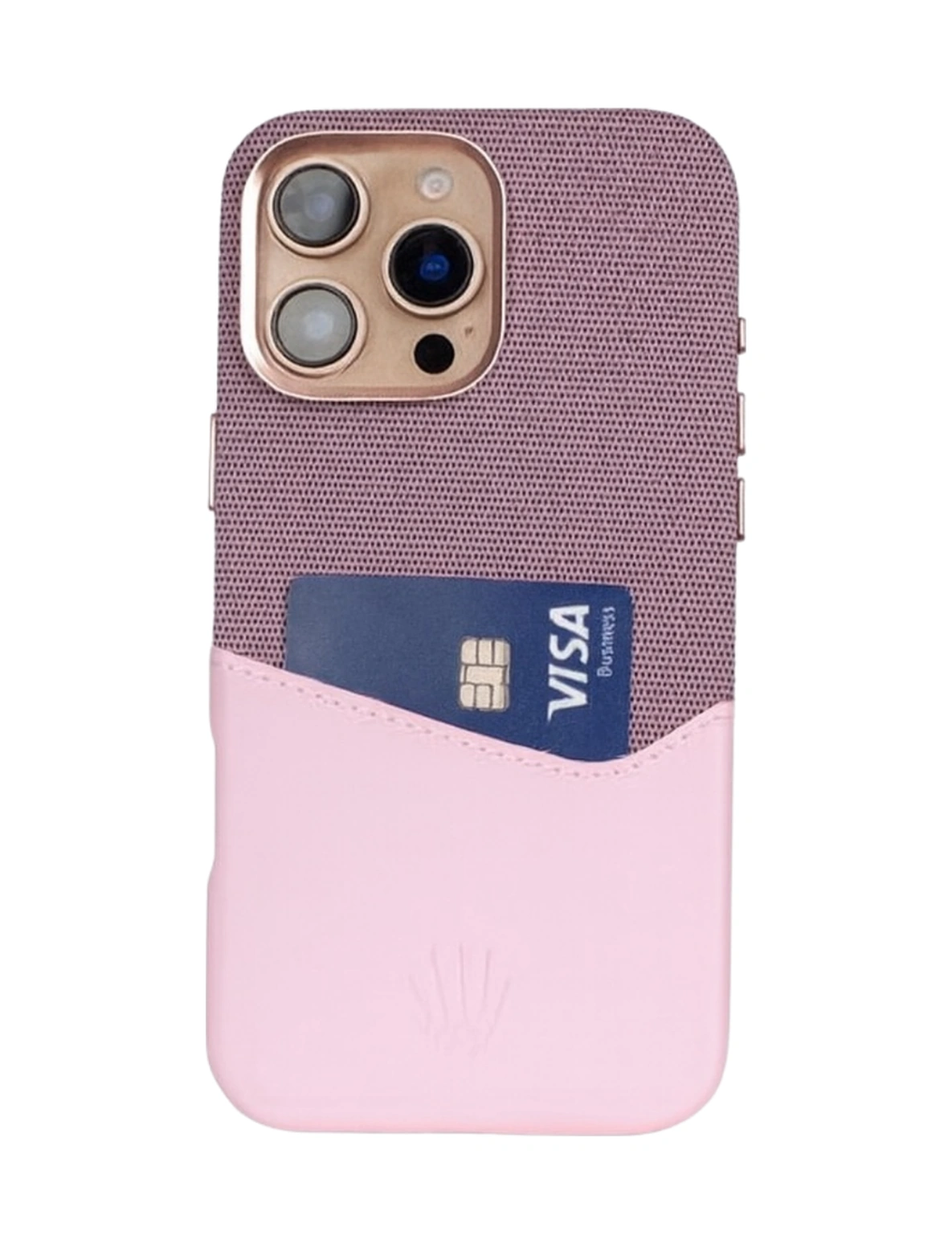Nova Apple Uyumlu iPhone 16 Pro Max Deri Kartlıklı Telefon Kılıfı Pembe Pembe