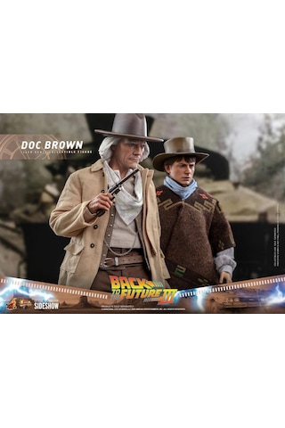 Hot Toys Marty Mcfly & Doc Brown Back To The Future Iıı Sixth Scale Figure Set - 909370 & 909369 - Bttf Mms616 / Mms617