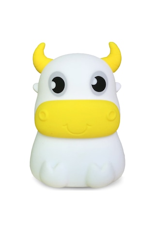 Vkemall Çocuklar İçin Renkli Led Silikon Akşam Lambası - Pil İle Çalışır Pil Dahil Değil Beyaz