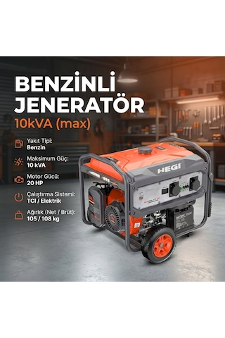 Hegı Benzinli Jeneratör 10kva Max -26947