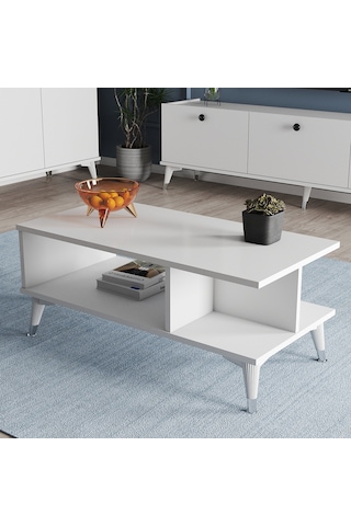 MOXEN MS1 MİRA ORTA SEHPA BEYAZ