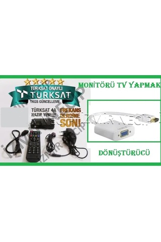 Monitörü Tv Yapmak için Gereken Set Uydu Ve Dönüştürücü