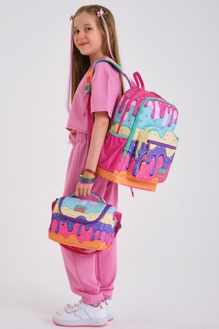 Coral High Kids Pembe Rengarenk Dondurma Desenli 3 Lü Okul Çanta Seti Set0123731