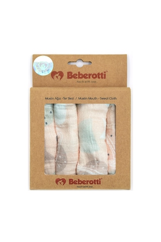 Beberotti 4'lü Müslin Bebek Ağız Bezi 25 x 25 CM 102
