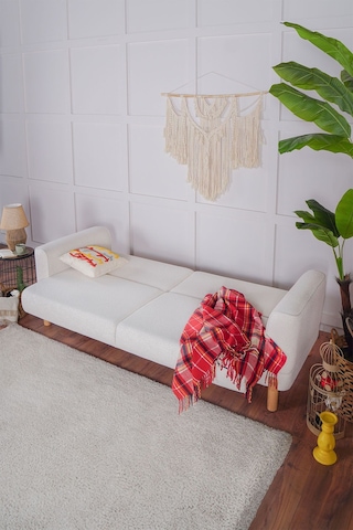 Kilim Mobilya Bohera Koltuk Üç Kişilik Koltuk Krem