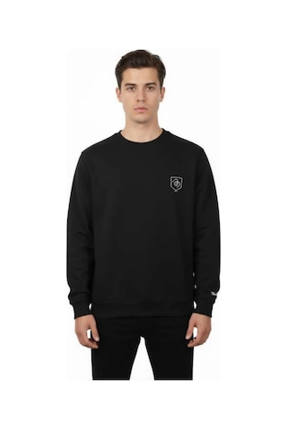 Bigümex The Brave Premium Erkek Sweatshirt 3 Iplik Siyah