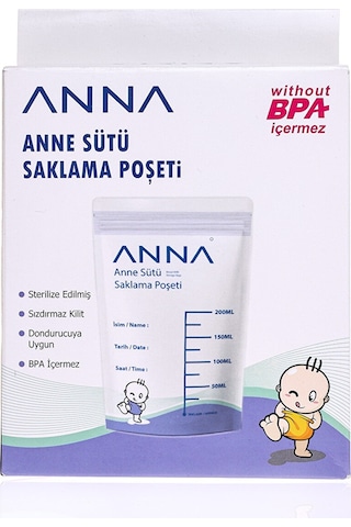 Anna Anne Sütü Saklama Poşeti 20'li ANA-230803