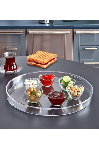 Ny Home 2li Yuvarlak,sunum Tepsisi Ve Kek Fanusu Maxi Boy Şeffaf