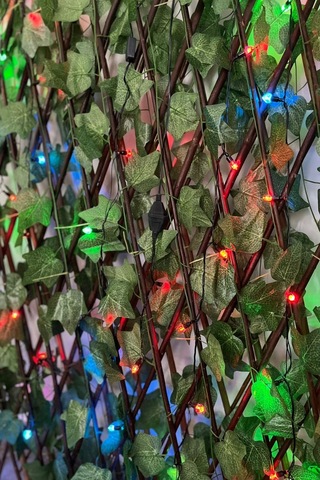 Jasper Yapay Çit Akardiyon 120cmx3m Ve 4,80 Metre 28 Ledli Fişli Led Işık Dekor Lambası