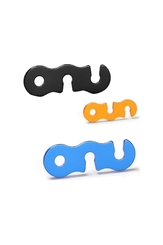 10 Adet Açık Kışla Alüminyum Alaşımlı Şemsiye Halat Toka S-şekilli Rüzgar Halat Tokası Mavi