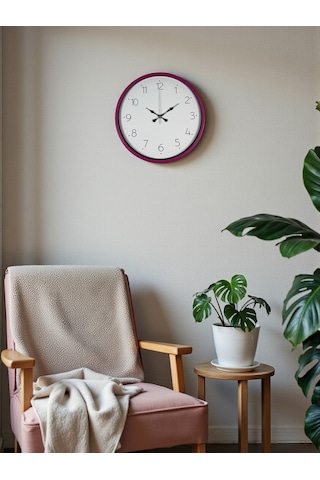 36 Cm Pembe Standart Duvar Saati Diğer