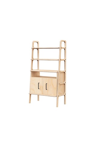 Woodesk Alba, Ahşap, 140x75, Kitaplık Ve Raf Ünitesi Natural Renk