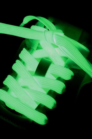 Fosforlu Neon 1 Cm Kalınlığında Yeşil Renk 1 Çift Yassı Spor Ayakkabı Bağcığı Yeşil