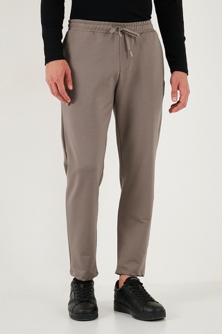 Buratti Regular Fit Normal Bel Düz Paça Erkek Eşofman Altı 5908050 Toprak
