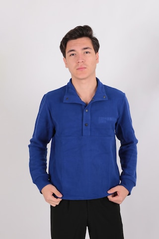Five Pocket Fp24b2105 Erkek Dik Yaka Çıt Çıtlı Sweatshirt Sax
