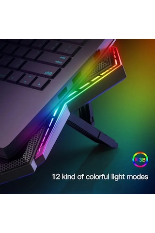 Hpy Pazar Coolcold Rgb Gaming Laptop Soğutucu Altı Fanlı, 12 17"