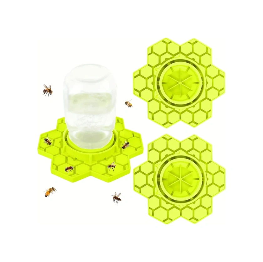 Fochsia 2 Adet Sarı Silikon Arı Besleyici, Bahçe Şeker Şurubu Sulama İstasyonu, Sızdırmaz Dayanıklı Arı Bakım Ekipmanı