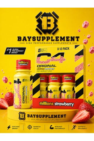 Cellucor C4 Pre-workout Millons Strawberry 12 Shot X 60 Ml. Çilek