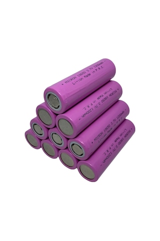 10 Adet 18650 Lityum Pil Batarya 1200 Mah Amper 3.7 V