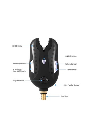 Fortunelane Balık Tutma Alarm Cihazı, Ses Ve Işık Uyarısı İle Balık Sıkamalarını Kaçırmayın, Kolay Balıkçılık Sarı