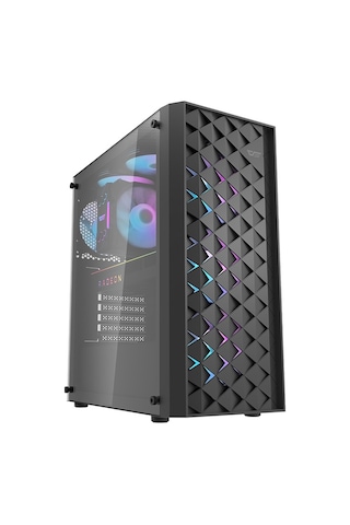 Aıgo Darkflash Dk351 Usb3.0 3x12cm Fan Temperlı Cam Sıyah E-atx Oyuncu Kasası