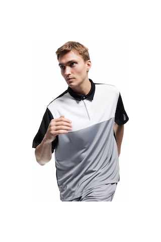 Koton Kısa Kollu Polo Yaka Renk Bloklu Oversize Spor Tişört Siyah 5sam10043nk Siyah