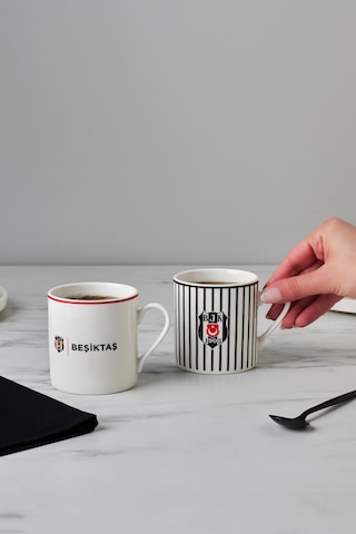 Karaca X Beşiktaş Lisanslı 2 Kişilik Çay Fincan Takımı 230 Ml Siyah