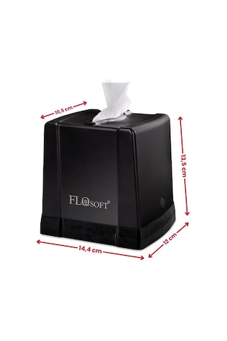 Flora Cömert Peçetelik, Dekoratif Peçete Dispenseri Ve Düzenleyicisi F291 Siyah
