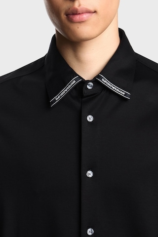 Emporio Armani Logolu Pamuklu Regular Fit Klasik Yaka Gömlek Erkek Gömlek Em003055 Af10761 Uc001 Siyah SİYAH