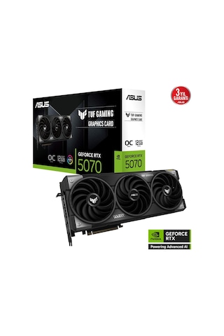 Asus Tuf-rtx5070-o12g-gamıng 12gb 192bit Gddr7 Dp/hdmı Pcı 5.0 Ekran Kartı