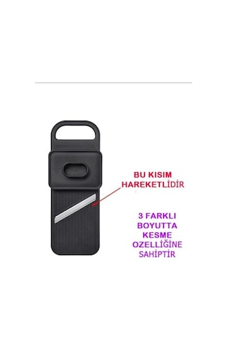 365+ Rende Ve Dilimleme Aparatı, Paslanmaz Çelik Bıçak, Siyah Diğer