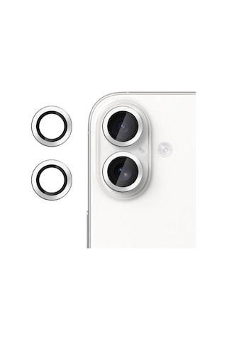 Nettech Apple Uyumlu iPhone 17 Safir Lens Kamera Cam Koruyucu - Gri