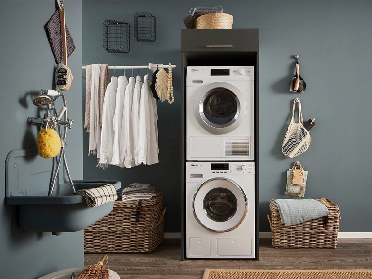 Hane Banyo Dolabı-çok Amaçlı-çamaşır Makinesi Dolabı Beyaz Antrasit