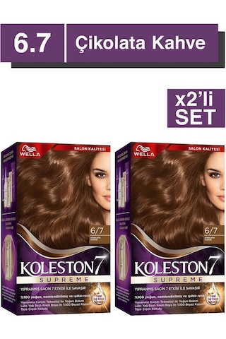 Koleston Supreme Kit Saç Boyası 6/7 Çikolata Kahve X2 Adet