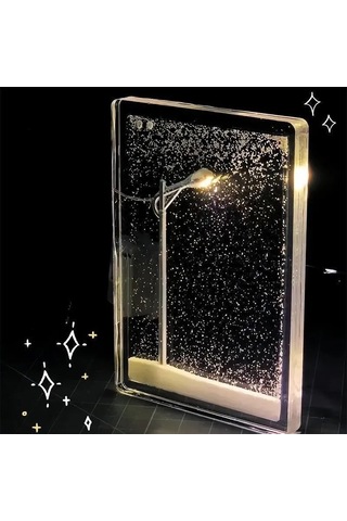 Kangvka Kendi Ellerinle Oluşturabileceğiniz, Sessiz Kar Sahnesi Ve Isımsı Işık Sağlayan Dıy Dekoratif Kar Gece Lambası Çok Renkli