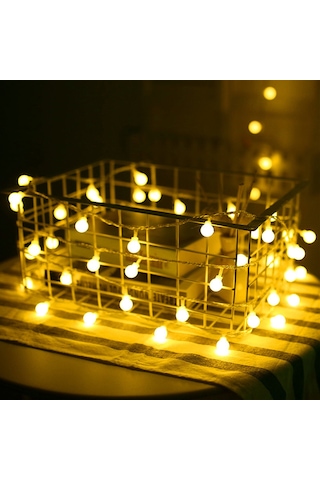 Hfambition Usb Kumanda 8 Modlu 10m 80 Led Işık Zinciri, Dış Mekan Kamp Dekorasyonu, Yumuşak Sarı Işık, Plastik Gövde, Ip42 Koruma