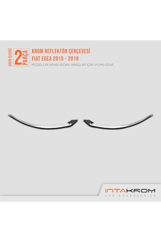 intakrom Fiat Egea Krom Reflektör Çerçevesi 2 Parça 2015 ve Üzeri - Sd N11.5711