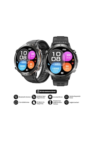 Harvox Watch X2 Pro Akıllı Saat Apple İphone Ve Android Tüm Telefonlara Uyumlu Siyah