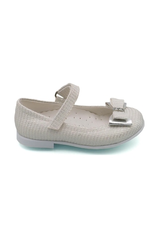 Sermoda Fiyonk Taş Detay Bebek Babet Sim Beyaz