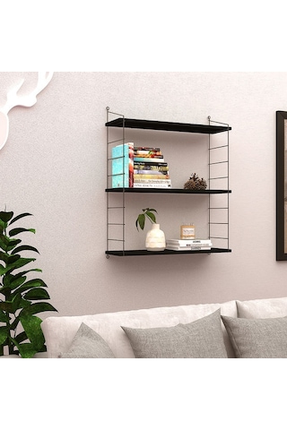 Endpa Armoni 3 Raflı Set 20x72 Cm Siyah