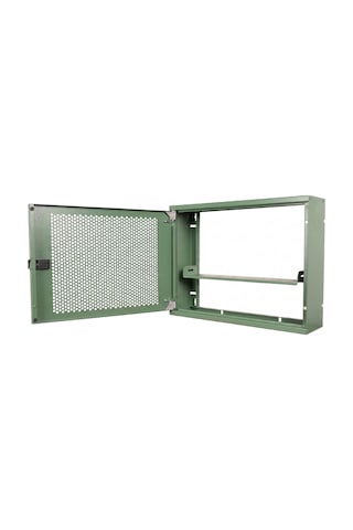 Alfafonet Wifi Box 450 Duvar Tipi Modem Ve Wifi Kutusu 450x120x350 Mm Yeşil Perfore Metal Kapak Montajlı