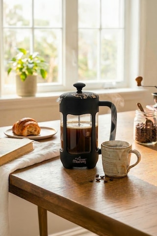 Any Morning Fy92 Kahve Ve Bitki Çayı İçin french Press 350 ML Siyah