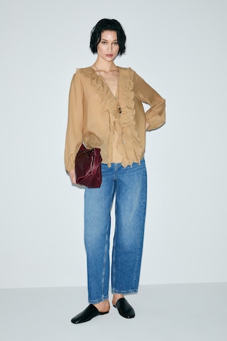 Lufian Lotus Kadın Denim Mom Fıt- Yüksek Bel Mavi Mavi 121200009100300