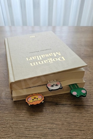 Eğlenceli Hayvan Figürlü Kitap Ayracı Seti 14'lü Renkli Kawaii Tasarım Okuma Ayracı 14'lü Set - 882824174