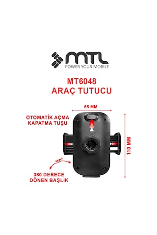 Extra Uzun Güçlü Esnek Kollu Dayanıklı Araç İçi Telefon Tutucu Otomatik Kilitli Güçlü Vantuz Siyah