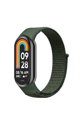 Kilifone - Xiaomi Mi Band 9 Uyumlu - Kordon Hasır Kordon - Krd-03 - Yeşil
